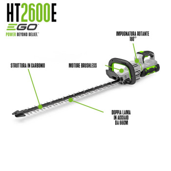 EGO Accu heggenschaar HT2600E